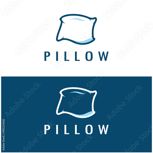 Creative logo designs for pillows, blankets, bed sheets and beds, sleep, zzz, clock, moon and stars.