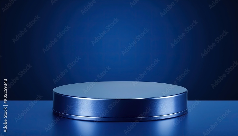 3d render of blue podium on blue background, best for product presentation. 3d render of blue podium on blue background, best for product presentation.