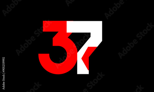 Free Download Red White Number Geometric Simple Fresh - GFXLoad