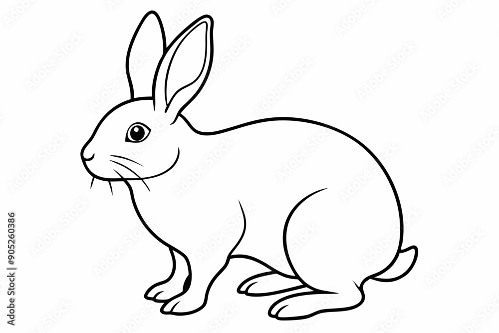 rabbit line art vector, rabbit outline icon rabbit line art vector, rabbit outline icon