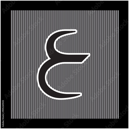 Arabic Calligraphy Alphabet letters or Stylized kufi font style,  islamic
calligraphy elements on white thuluth background, for all kinds of design use.