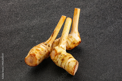 Raw galangal root seasonong aroma photo