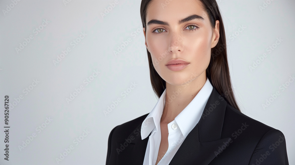 Sophisticated Businesswoman in Modern Office Attire Sophisticated Businesswoman in Modern Office Attire