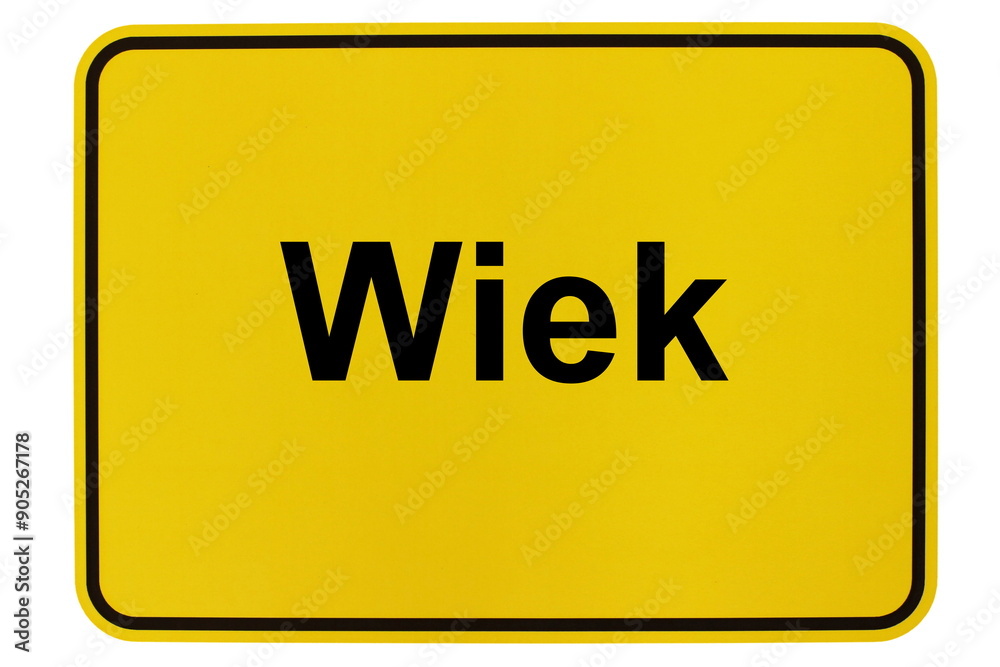 Illustration eines Ortsschildes der Gemeinde Wiek in Mecklenburg-Vorpommern Illustration eines Ortsschildes der Gemeinde Wiek in Mecklenburg-Vorpommern