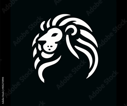 Lion with long hair | Lion head mascot logo | Lion artwork | Lion animal illustration | Lion angry tattoo | tiger minimal logo | Lion flat and modern logo, illustration, tattoo.