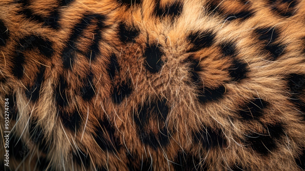 Real leopard fur texture in close up with natural background and text space Real leopard fur texture in close up with natural background and text space