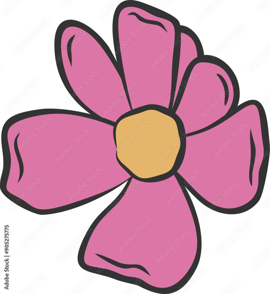 Hand Drwn Flower Drawing Hand Drwn Flower Drawing