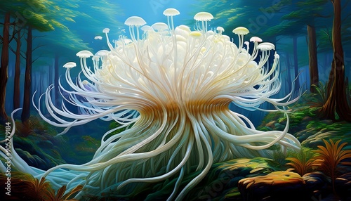 illustration of Sea Anemone in a mangroves photo