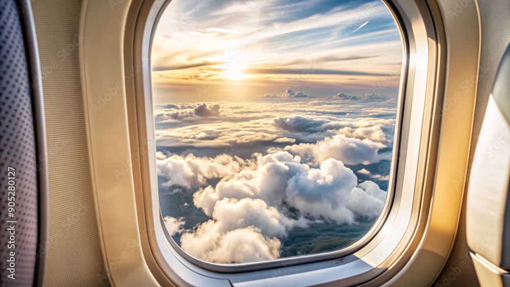 beautiful view from airplane window, travel destination panorama beautiful view from airplane window, travel destination panorama
