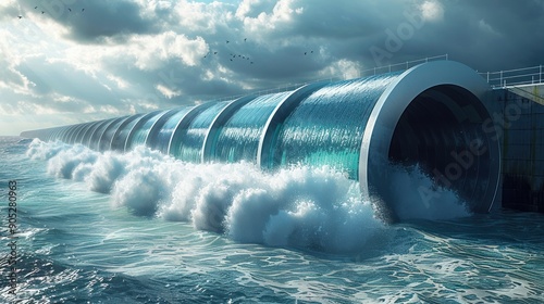 Using tidal energy with hydroelectric power plants photo