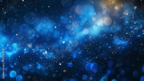 blue blurry lights and stars wallpaper