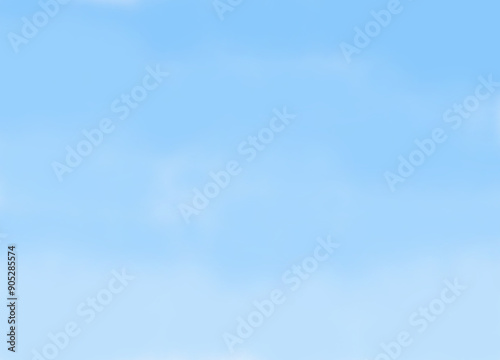 Beautiful, blue summer sky with fluffy clouds