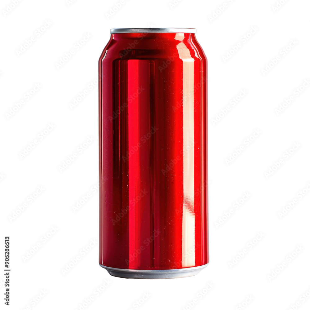 Shiny red aluminum beverage can isolated on white background, perfect for soda, beer, or energy drink packaging designs. Shiny red aluminum beverage can isolated on white background, perfect for soda, beer, or energy drink packaging designs.