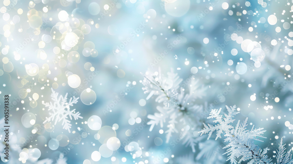 A snowy abstract background with a bokeh effect, highlighting out-of-focus snowflakes and lights in shades of white and blue. The whimsical design adds a magical winter feel. A snowy abstract background with a bokeh effect, highlighting out-of-focus snowflakes and lights in shades of white and blue. The whimsical design adds a magical winter feel.