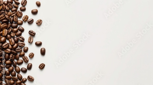 photo of coffee beans with copy space photo