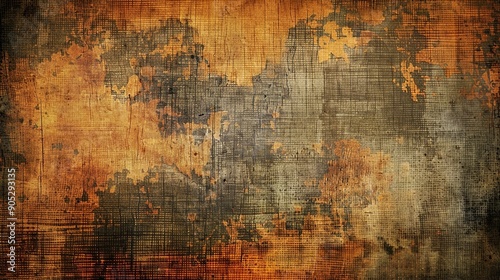 Old canvas with a grunge texture background. Generative ai © ArtmediaworX