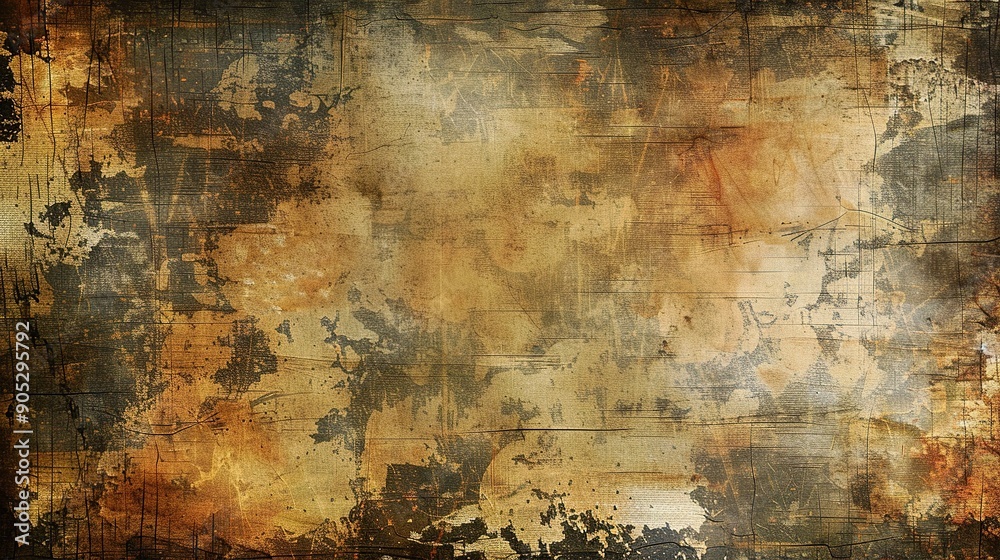 Obraz premium Old canvas with a grunge texture background. Generative ai