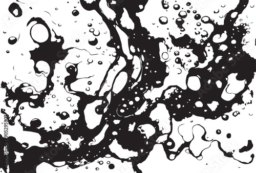 Beautiful abstraction of liquid paints in slow blending flow mixing together gently