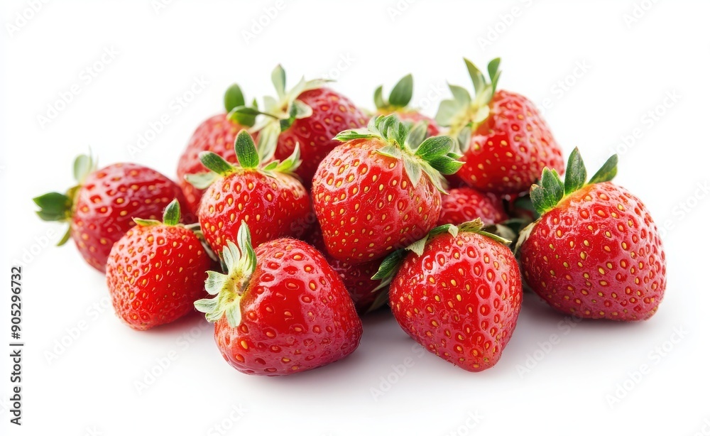 Strawberries isolated on white background with high resolutio. Strawberries isolated on white background with high resolutio.