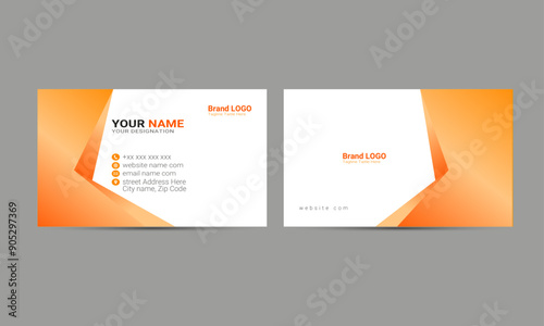 Abstract business card design template layout from creative design elegant with Front and Back design 