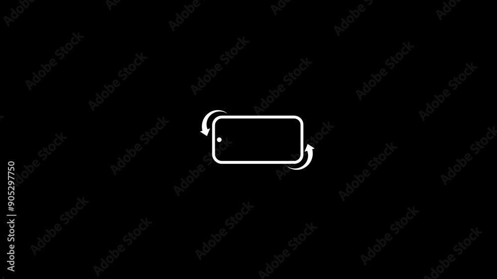 Rotation phone icon animation .concept rotation your phone