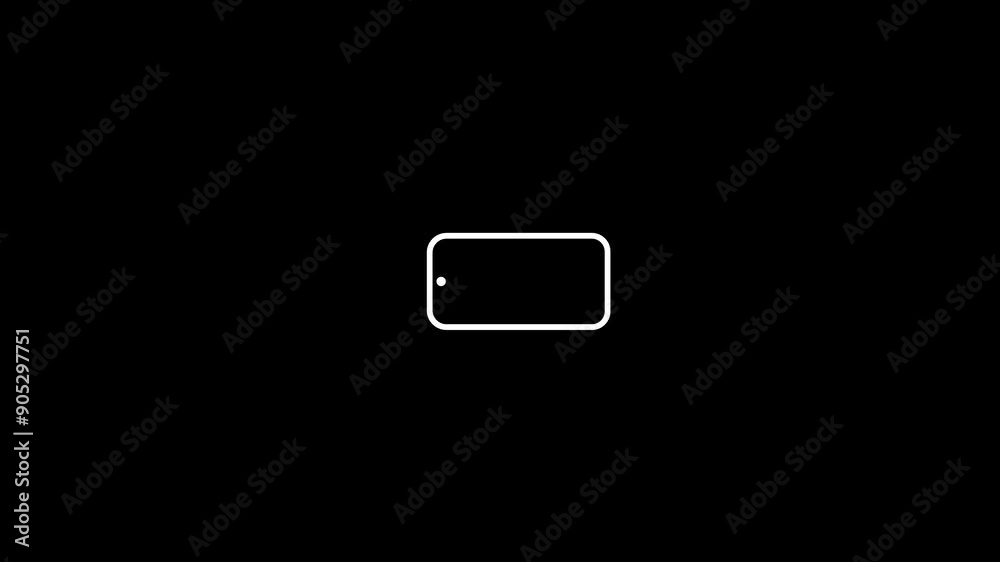 Rotation phone icon animation .concept rotation your phone