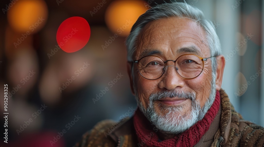 An elderly man with a white beard and glasses smiles warmly, suggesting wisdom and life experience, as he stands in a warmly lit indoor setting, exuding contentment. An elderly man with a white beard and glasses smiles warmly, suggesting wisdom and life experience, as he stands in a warmly lit indoor setting, exuding contentment.