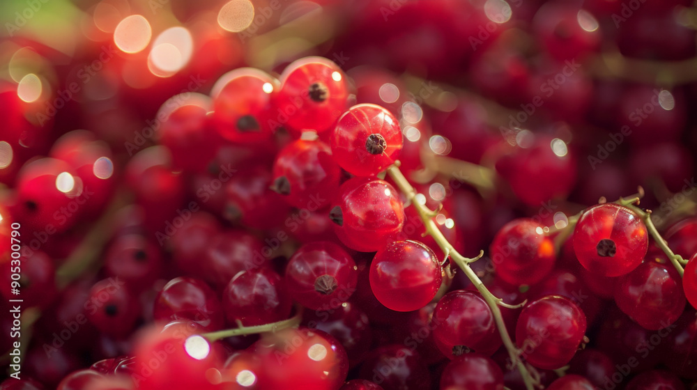 A close-up of fresh red currants, showcasing their vibrant color and juicy texture. The background is filled with an abundance of red currants, creating a visually appealing and delicious scene. A close-up of fresh red currants, showcasing their vibrant color and juicy texture. The background is filled with an abundance of red currants, creating a visually appealing and delicious scene.