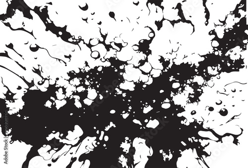 Beautiful abstraction of liquid paints in slow blending flow mixing together gently
