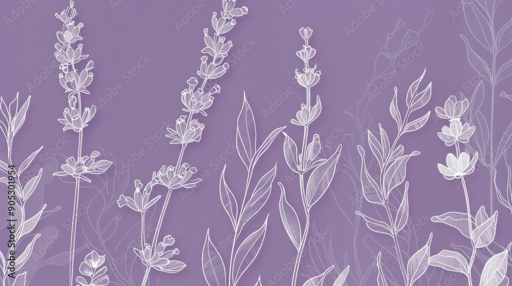 A lavender background with a subtle floral pattern, featuring delicate outlines of lavender flowers and leaves. The intricate design adds a touch of elegance and nature. A lavender background with a subtle floral pattern, featuring delicate outlines of lavender flowers and leaves. The intricate design adds a touch of elegance and nature.