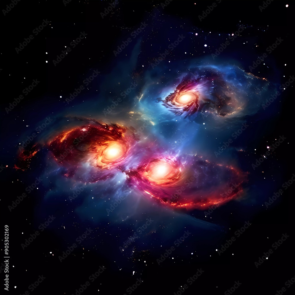 Fototapeta premium A Galaxy Collision