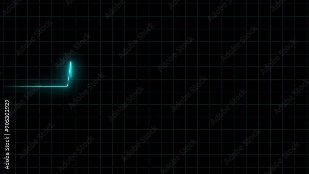 Abstract neon heartbeat signal icon animation background . Abstract neon heartbeat signal icon animation background .