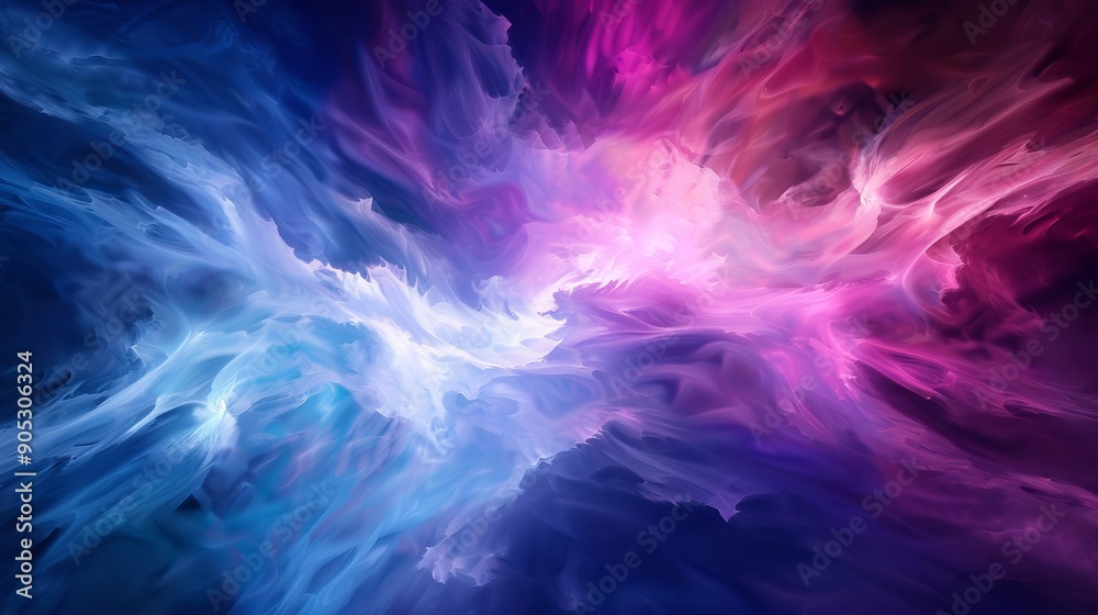 Fototapeta premium Abstract fractal patterns in vibrant colors, resembling an endless cosmic nebula