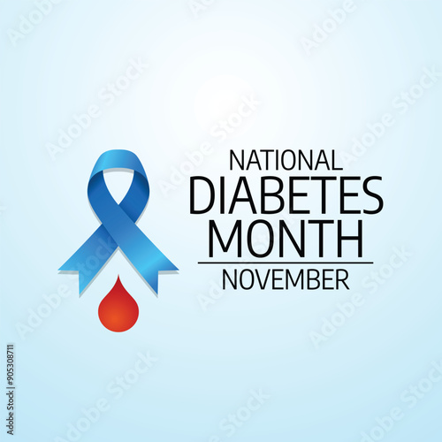 vector graphic of National Diabetes Month ideal for National Diabetes Month celebration.