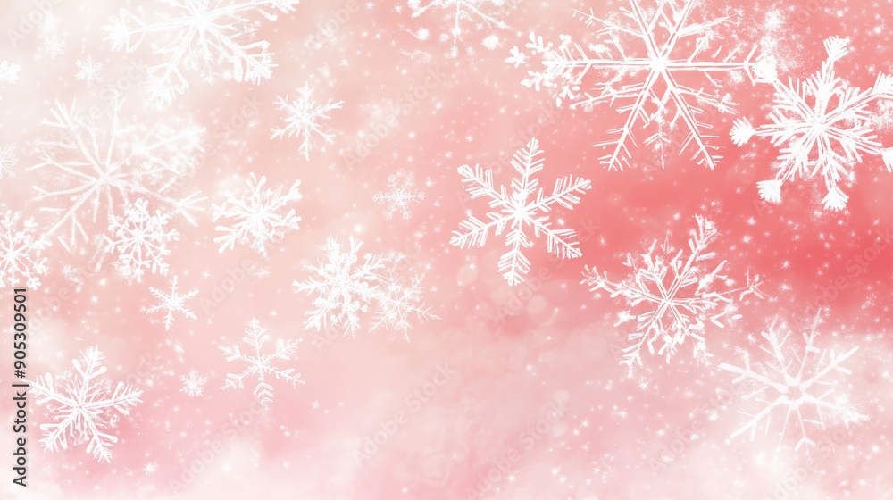 Snow-covered pink background with gentle white snowflakes, creating a sweet Christmas winter design. The pink hue adds a soft, festive charm. Snow-covered pink background with gentle white snowflakes, creating a sweet Christmas winter design. The pink hue adds a soft, festive charm.