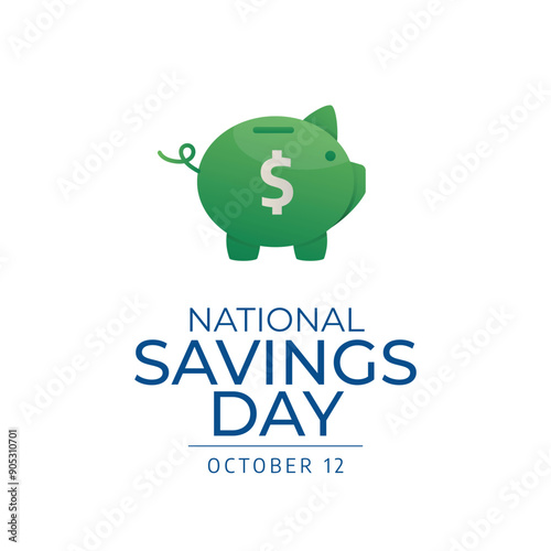 National Savings Day vector design template good for celebration usage. National Savings Day design. flat desing. eps 10.