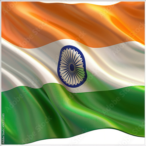 Indian national tricolor flag. independence day concept. photo