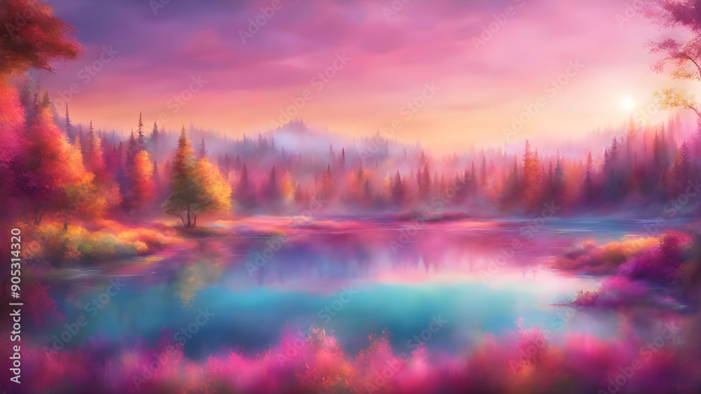 Serene Glassmorphism Landscape Serene Glassmorphism Landscape