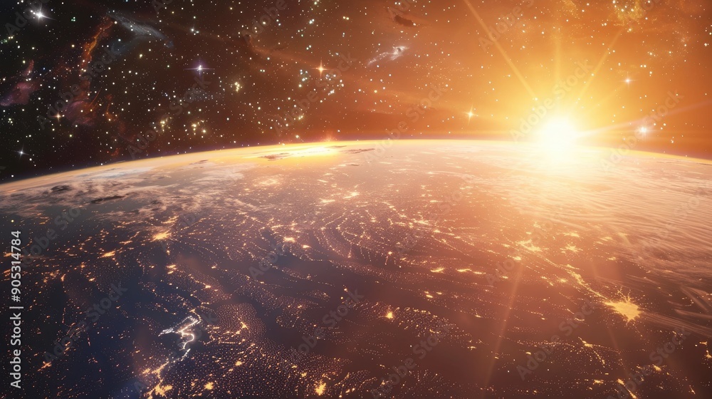 Space background in summertime Space background in summertime