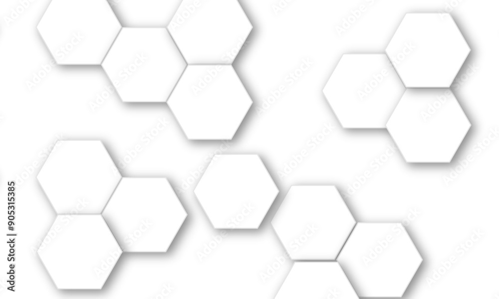 Abstract white and gray hexagon technology lines background. Abstract white and grey color hexagonal geometric background with copy space. Abstract white lines background. Abstract white and gray hexagon technology lines background. Abstract white and grey color hexagonal geometric background with copy space. Abstract white lines background.