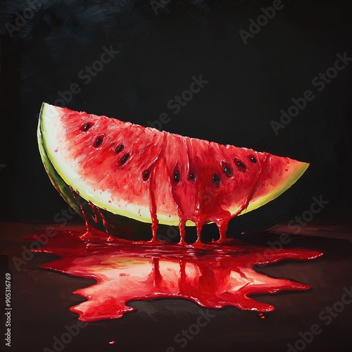 bloody watermelon slice