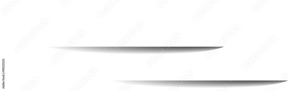 White paper rectangle and shadow, banners, icon, label