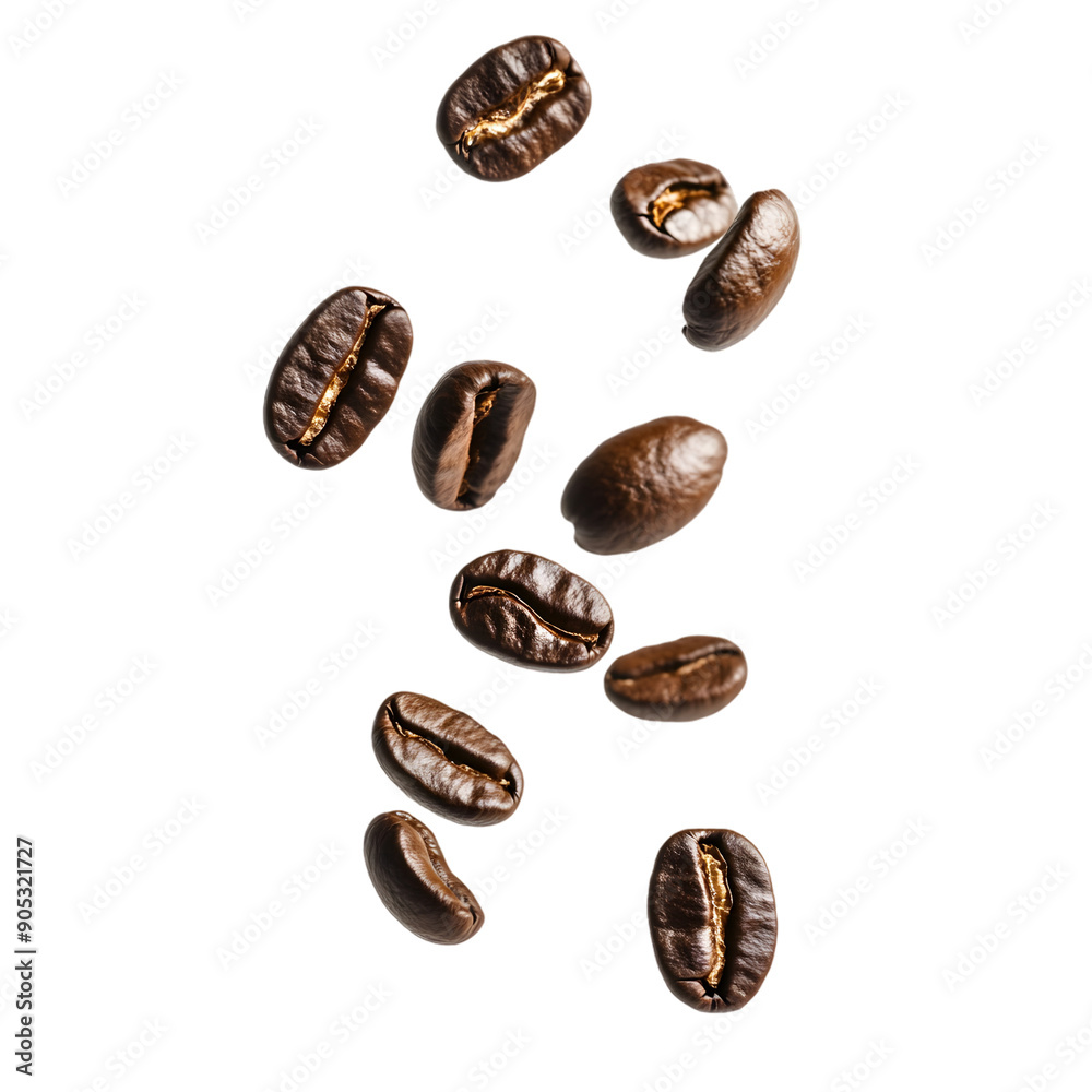 Coffee beans isolated on transparent background Coffee beans isolated on transparent background