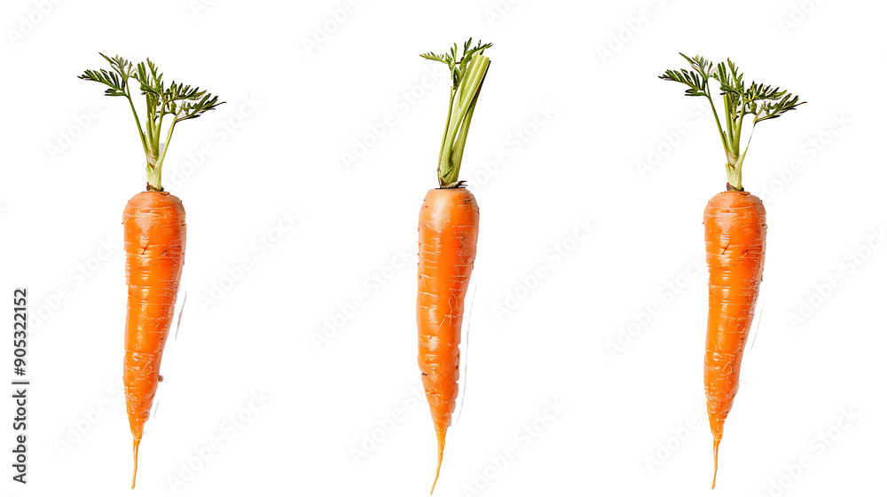 fresh carrot in a row isolated on a transparent background fresh carrot in a row isolated on a transparent background