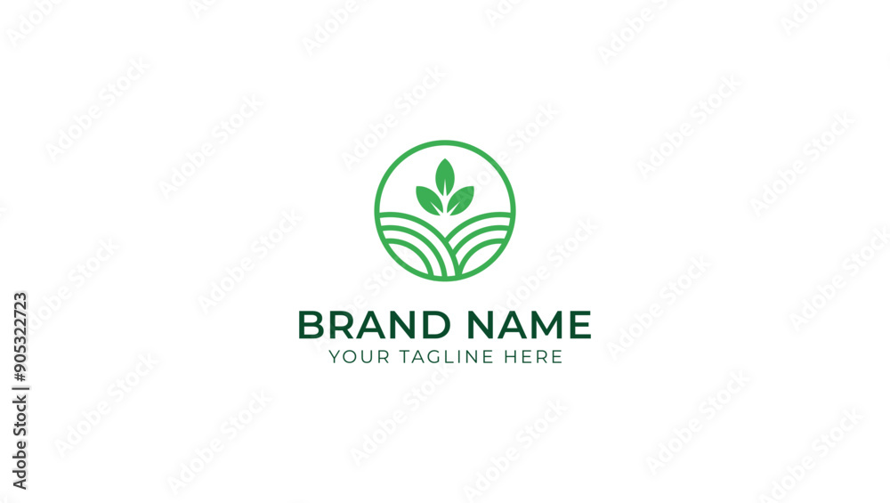 Agriculture Green Farm logo design template in vector Agriculture Green Farm logo design template in vector
