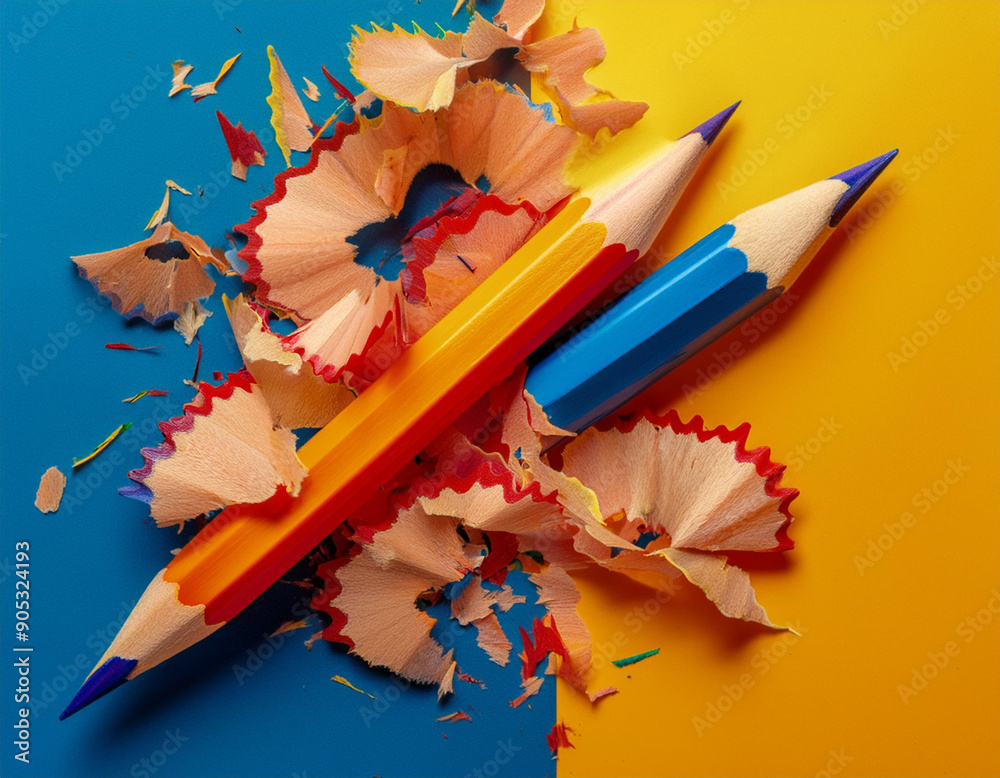Inspiring Study Background Pencil with Shavings and Copy Space for Academic Creativity Inspiring Study Background Pencil with Shavings and Copy Space for Academic Creativity