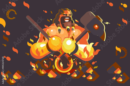 Mythical Blacksmith Hephaestus