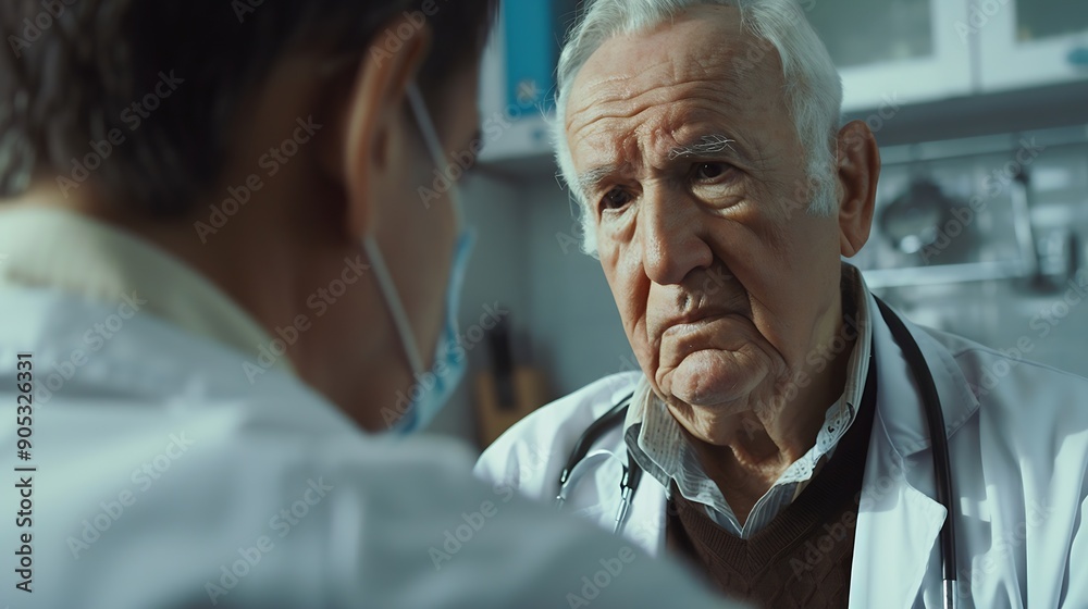 An elderly man sought medical advice after becoming ill and had the doctor examine him and give advice on health care and prescribe medication to treat his symptoms medical consultant : Generative AI An elderly man sought medical advice after becoming ill and had the doctor examine him and give advice on health care and prescribe medication to treat his symptoms medical consultant : Generative AI