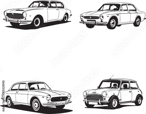 Vintage Car Vector Graphics: High-Quality Classic Designs for Your Projects