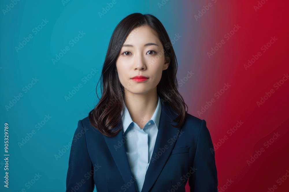 真顔の女性ビジネスマンのポートレート(ストレス・我慢・転職・決意・悩み) 真顔の女性ビジネスマンのポートレート(ストレス・我慢・転職・決意・悩み)